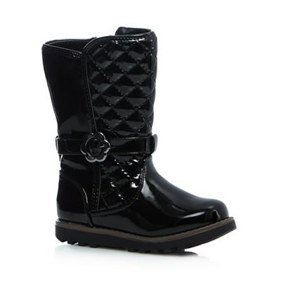 bluezoo Girls' black quilted boots